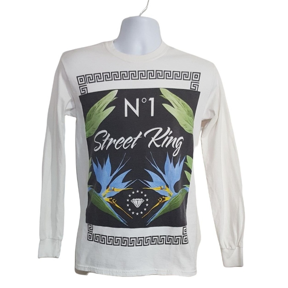 No 1 Street King Mens Long Sleeve T Shirt Small Graphic Print Street